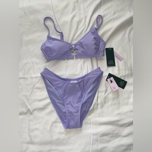 purple swimsuit